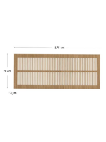 BOMBER double bed headboard in solid oak wood