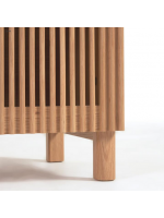 BOMBER bedside table in solid wood and oak veneer