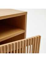 BOMBER bedside table in solid wood and oak veneer