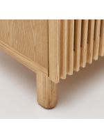 BOMBER bedside table in solid wood and oak veneer