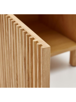 BOMBER bedside table in solid wood and oak veneer