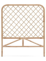 AZUR single headboard in natural rattan colonial rustic design