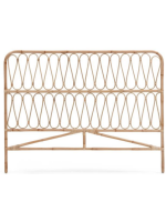 FRESH double bed headboard 158 cm in natural rattan colonial rustic design