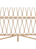 FRESH testata letto matrimoniale da 158 cm in rattan naturale design rustico coloniale