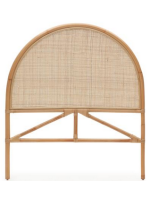 LIAM single headboard in natural rattan colonial rustic design