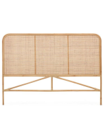 JAINT double bed headboard 168 cm in natural rattan colonial rustic design