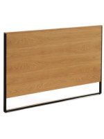 TANA Doppelkopfteil aus Eichenfurnier und Beine aus schwarzem Stahl