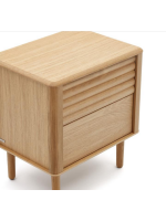 LANIA nightstand 2 drawers in solid natural oak wood design home living