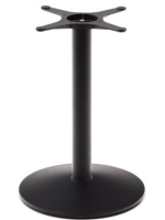 BRENDA Basis H 72 cm Ø55 aus schwarzem Stahl für Tisch für Eisdielen Bars Restaurants Chalets B&B