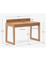 ACATALAN desk table in ash wood