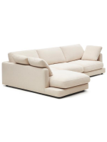 BIORN 4-Sitzer-Sofa 300 cm mit Chaiselongue aus Beige Chenille