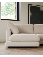 BIORN 4-seater sofa 300 cm with chaise longue in beige chenille