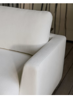 SINGAPORE 4-Sitzer-Sofa 300 cm mit Chaiselongue aus weißem Chenille