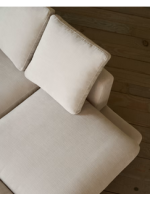 DIAMANTE Sofá 4 plazas 300 cm con chaise longue en chenilla beige