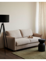 ROBY divano 2 posti letto da 140 cm in ciniglia beige