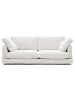 CUBES 3-seater sofa 210 cm in white chenille