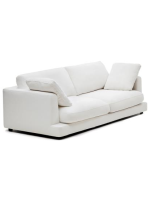 CUBES 3-seater sofa 210 cm in white chenille