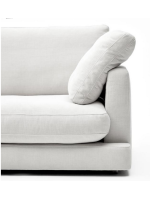 CUBES 3-seater sofa 210 cm in white chenille