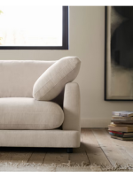 ISAO 3-seater sofa 210 cm in beige chenille