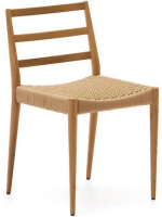 BARTOL chair in solid oak and rope seat