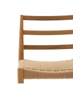 BARTOL chair in solid oak and rope seat