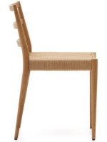 BARTOL chair in solid oak and rope seat