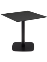 GRINCE table with hpl top 68x68 cm and black painted metal base for bars ice cream parlors and restaurants