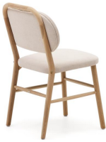 ALF chaise design en chenille avec traitement anti-taches coloris au choix et structure en bois de chêne massif