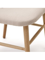 ALF silla de diseño en chenilla con tratamiento antimanchas color a elegir y estructura de madera maciza de roble