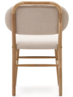 ALF chaise design en chenille avec traitement anti-taches coloris au choix et structure en bois de chêne massif