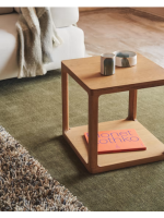 DALDA 50x50 coffee table in solid natural oak wood