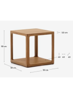 DALDA 50x50 Couchtisch aus massivem Natureichenholz