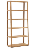 DALDA 90x193 h cm bookcase in solid natural oak wood