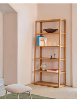DALDA Librería 90x193 h en madera maciza de roble natural