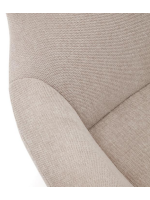 BELA poltrona in ciniglia beige e gambe in metallo beige design casa