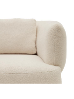 BANDO ecru shearling armchair with cushion