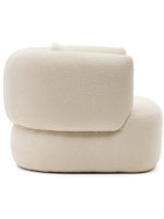 BANDO ecru shearling armchair with cushion