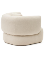 BANDO ecru shearling armchair with cushion