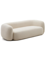 BANDO 3 Sitzer Sofa 240 cm aus ecrufarbenem Lammfell