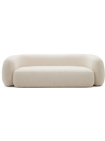 BANDO 3 Sitzer Sofa 240 cm aus ecrufarbenem Lammfell