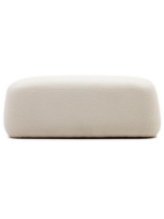 BANDO pouf en tissu shearling écru design casa
