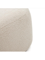 BANDO pouf en tissu shearling écru design casa