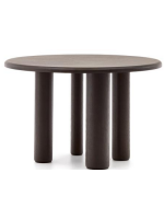 DASCO table Ø 120 cm en bois de frêne finition noire