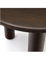 DASCO table Ø 120 cm in black finish ash wood