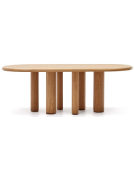 DEDRA table 100x220 cm en bois de frêne naturel