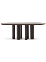 AFRO table 220x105 cm en bois de frêne finition noire