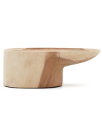 ASTES Mesa de centro tropical de madera maciza con acabados naturales