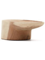 ASTES Mesa de centro tropical de madera maciza con acabados naturales