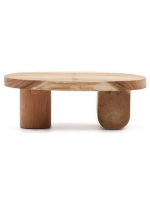 MANTON Table basse en bois massif tropical aux finitions naturelles