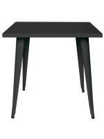 MAYBE table en métal peint blanc ou noir 70x70 ou 80x80 ou 120x80 pour restaurants de pub